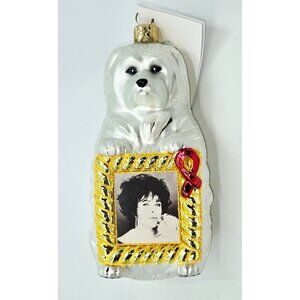 Christopher Radko 1998 Sugar Holiday Ornament Elizabeth Taylor AIDS Foundation